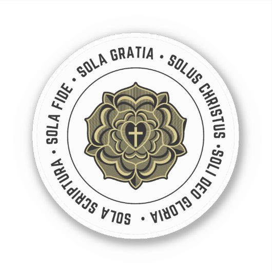 5 Solas Vinyl Sticker (Vorderseite)