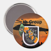 5. Special Forces Group Green Berets Kühlschrank Magnet (Vorderseite/Rückseite)