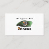 5. Special Forces Group Grüne Berets SF SFG Visitenkarte (Rückseite)