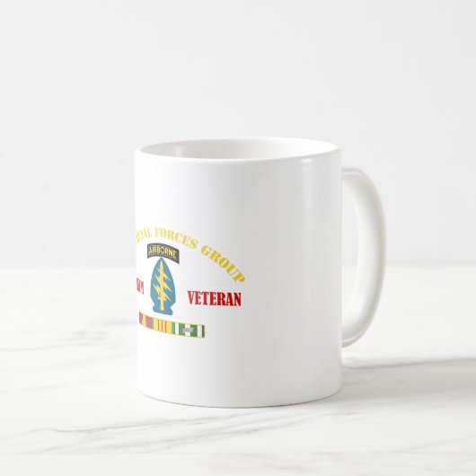 5. Special Forces Group Vietnam Veteran Veterans Kaffeetasse (VorderseiteRechts)