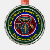 5. Special Forces Group Weihnachten halten Ornament Aus Metall (Vorne)