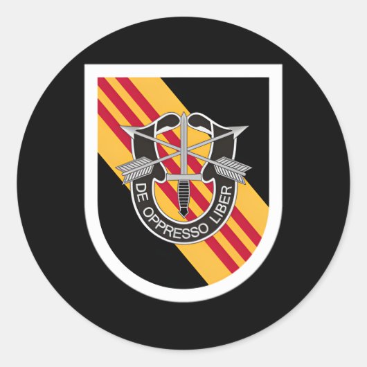 5. Spezialeinheiten der USA Runder Aufkleber (Vorderseite)