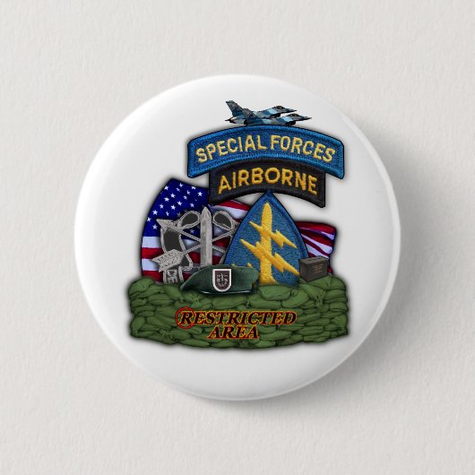 5. Spezialkräfte Grüne Berets Veteranen Button (Vorderseite)