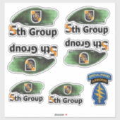 5. Spezialkräfte SFGA SFG Grüne Berets - Kontakt Aufkleber (Blatt)