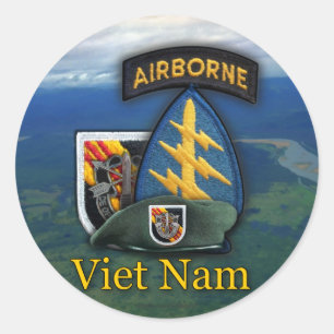 5. Spezielle Kräfte Grüne Berets Flash-Namensaufkl Runder Aufkleber