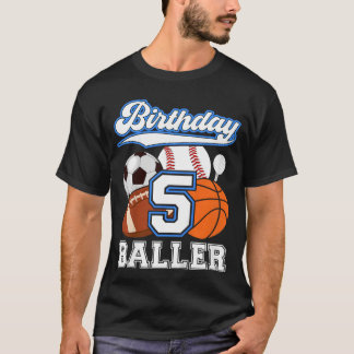 5. Sportgeburtstagsfeier Fünfjähriger Geburtst T-Shirt