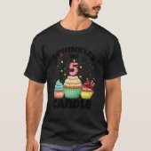 5 Sprinklen Cupcake Confetti Kind 5th Birthd T-Shirt (Vorderseite)