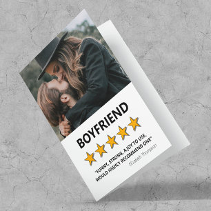 5 Star Boyfriend   Funny Valentines Feiertagskarte
