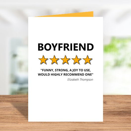 5 Star Boyfriend Funny Valentinstag Feiertagskarte