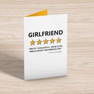 5 Star Girlfriend Funny Valentinstag Feiertagskarte