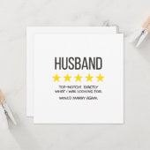 5 Star Husband Karte (Vorderseite/Rückseite Beispiel)