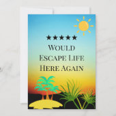 5 Star Rental Host Review Editable Guest Sunset  Dankeskarte (Vorderseite)