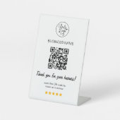 5 Star Review QR Code Business Reviews Sockelschild (Vorderseite)