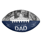 5 STAR VATER Modernes Cooles 3 Foto Vatertag Football (Vorderseite)