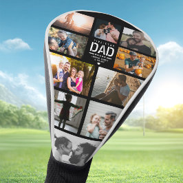5 STAR VATER Modernes Cooles Foto Collage Vatertag Golf Headcover