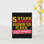 5 Stars Badminton Player - Funny Racquet Sport Gif Karte (Gelbe Blume)