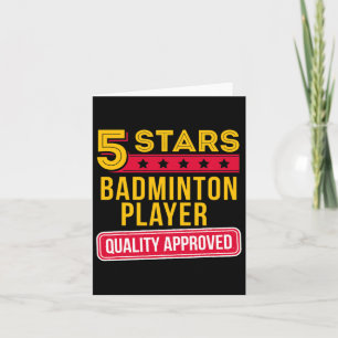 5 Stars Badminton Player - Funny Racquet Sport Gif Karte