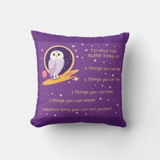 5 Step Mindfulness Cushion - Owl-t Logo Design Kissen