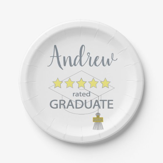 5-Sterne-Absolvent Pappteller (Vorderseite)