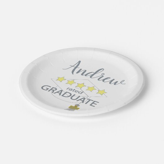 5-Sterne-Absolvent Pappteller (Schrägansicht)