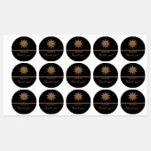 5-Sterne-Branding-Gold-Schwarz Beruflich Etiketten (Blatt)