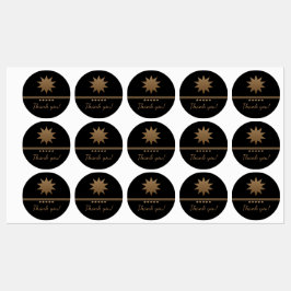 5-Sterne-Branding-Gold-Schwarz Beruflich Etiketten