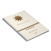 5 Sterne Brushgold und Creme Beruflich Notizblock (Rechte Seite)