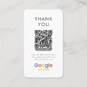 5-Sterne-Google-Bewertung mit Dankeschön und QR-Co Visitenkarte (Vorderseite)