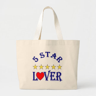 5 Sterne Lover (blau) Jumbo Stoffbeutel