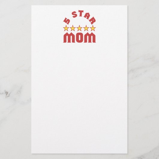 5-Sterne-Mama Briefpapier (Vorderseite)