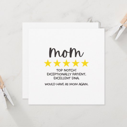 5-Sterne-Mama Karte (Vorderseite/Rückseite Beispiel)