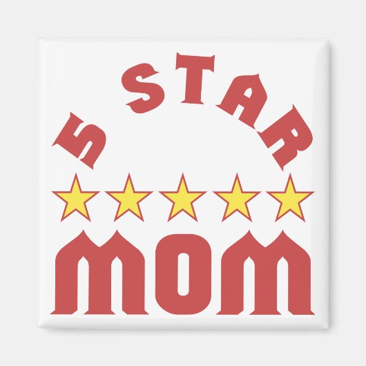 5-Sterne-Mama Magnet (Vorne)