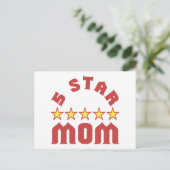 5-Sterne-Mama Postkarte (Stehend Vorderseite)