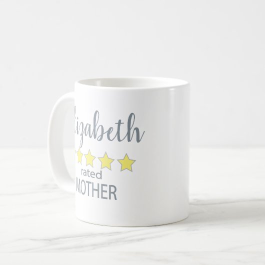 5 Sterne Mutter Kaffeetasse (Vorderseite Links)