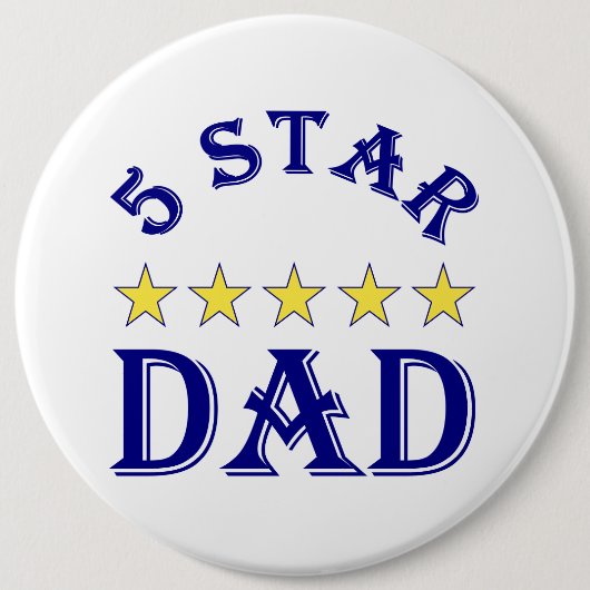 5 Sterne Papa Button (Vorderseite)