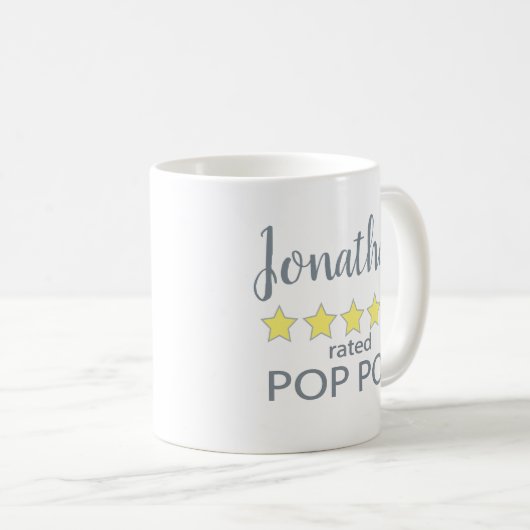 5-Sterne-Pop-Pop Kaffeetasse (VorderseiteRechts)