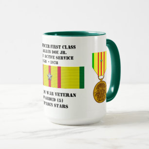5 STERNE SAILOR VIETNAM KRIEG TASSE
