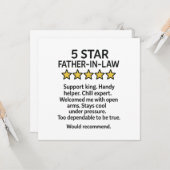 5-Sterne-Schwiegervater Karte (Vorderseite/Rückseite Beispiel)