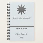 5-Sterne-Silver-Text-Beruflich-Notebook Planer (Vorderseite)