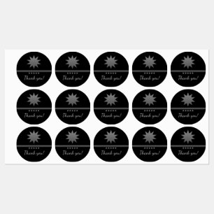 5 Sterne Silver Text Black Beruflich Labels Etiketten