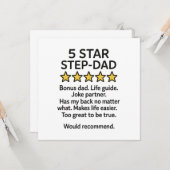 5-Sterne-Step-Vater Karte (Vorderseite/Rückseite Beispiel)