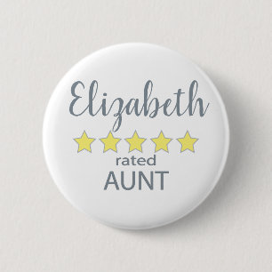 5 Sterne Tante Button