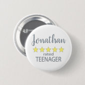 5-Sterne-Teenager Button (Vorne & Hinten)