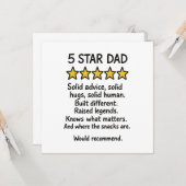 5-Sterne-Vater Karte (Vorderseite/Rückseite Beispiel)