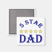 5-Sterne-Vater Magnet (Vorderseite/Rückseite)