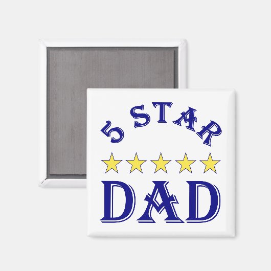 5-Sterne-Vater Magnet (Vorderseite/Rückseite)