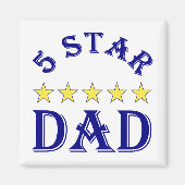 5-Sterne-Vater Magnet (Vorne)