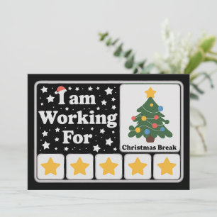 5 Sterne Weihnachtsbaum am Arbeiten für Weihnachts Feiertagskarte