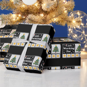 5 Sterne Weihnachtsbaum am Arbeiten für Weihnachts Geschenkpapier