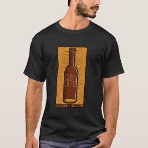 5 Stilisierte Bierflaschen für Erwachsene T-Shirt